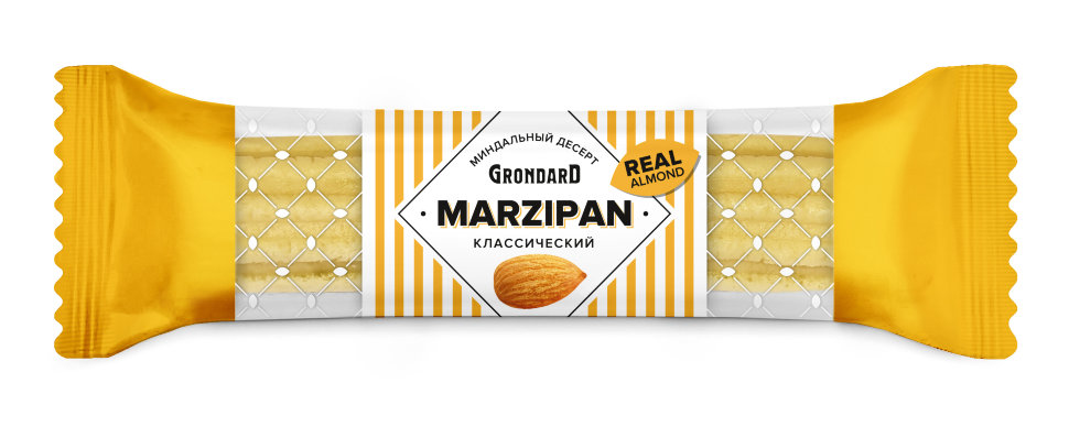  TM Grondard   (10361) Батончики НЕглазированные Марципановые Классика, (28шт по 40г)        в Чехове