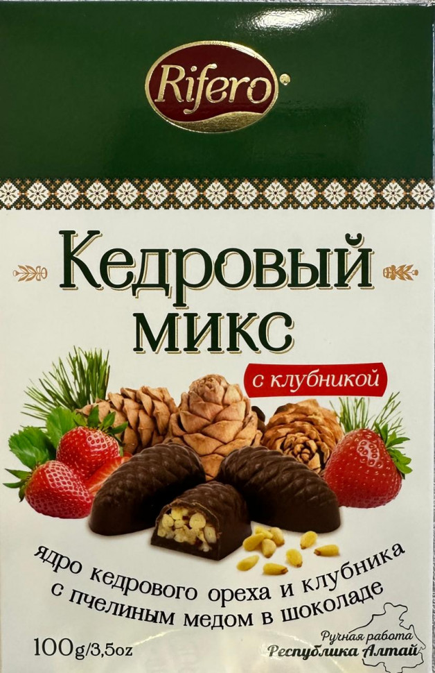  Риф и ко Конфеты "Кедровый микс КЛУБНИКА" 100г     в Чехове