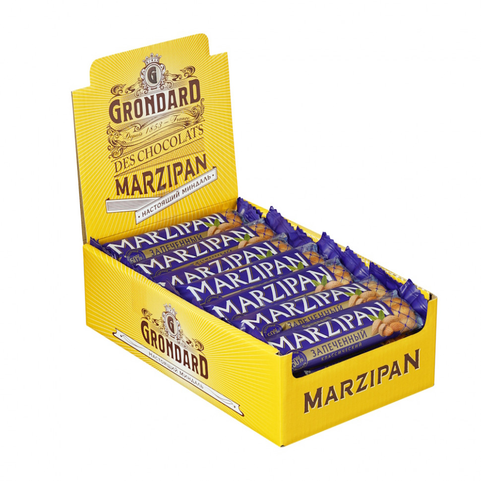  TM Grondard   (11161) Батончики НЕглазированные Марципановые Запечённые, (28шт по 40г)    в Чехове
