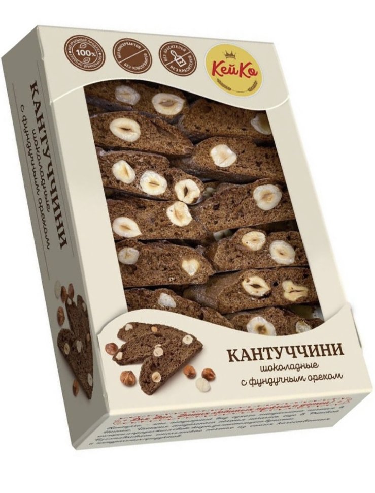  Кей Ко Кантуччини шоколадные с фундучным орехом, 200г  в Чехове
